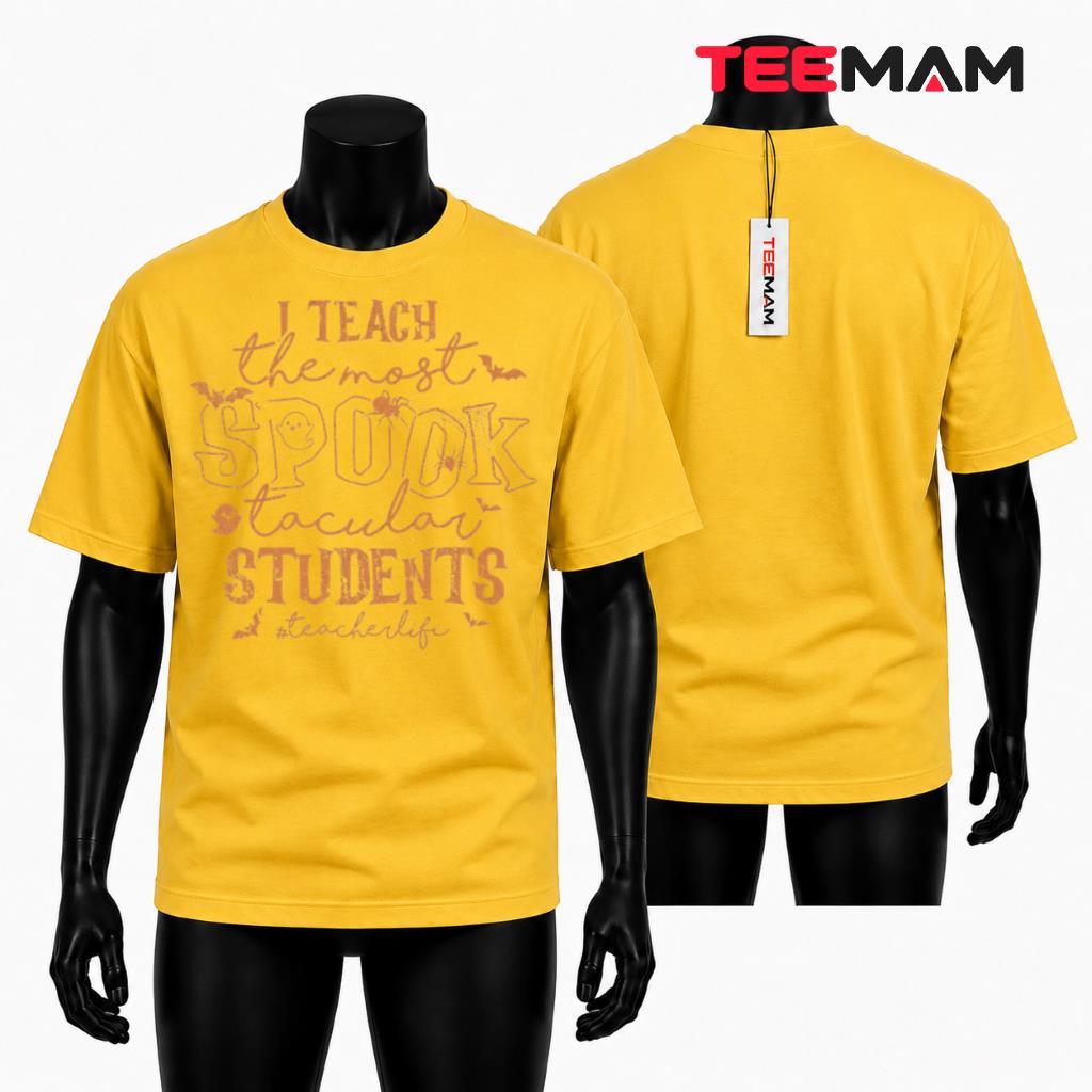 Halloween Teacher T-Shirt Spooktacular Students Bats