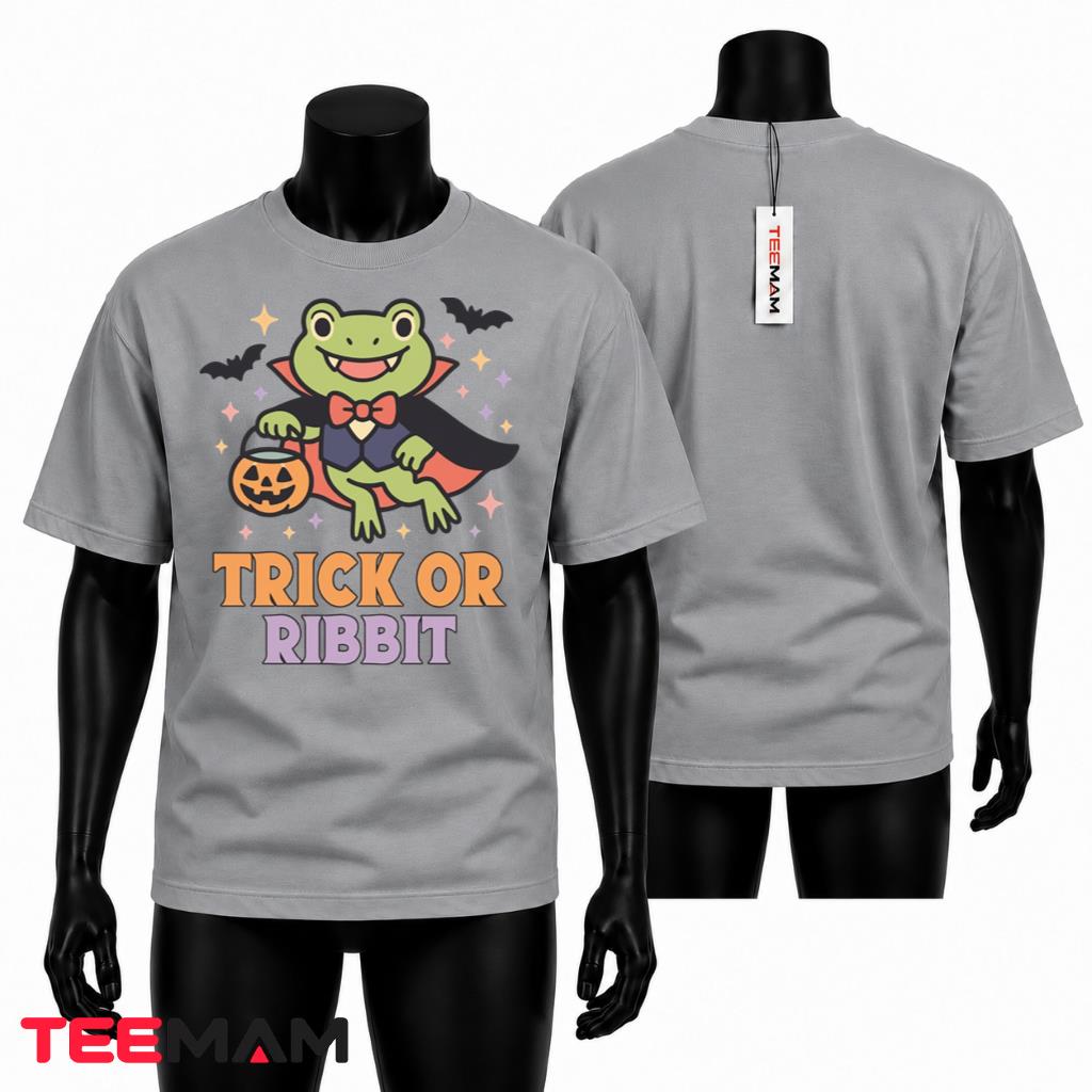 Halloween Vampire Frog T-Shirt Trick Or Ribbit