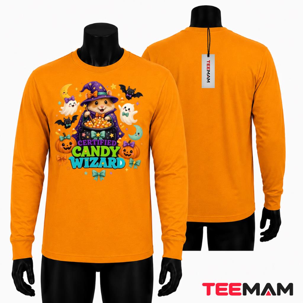 Halloween Witch Hamster Long Sleeve Cute Candy Wizard Halloween Witch Hamster Long Sleeve Cute Candy Wizard