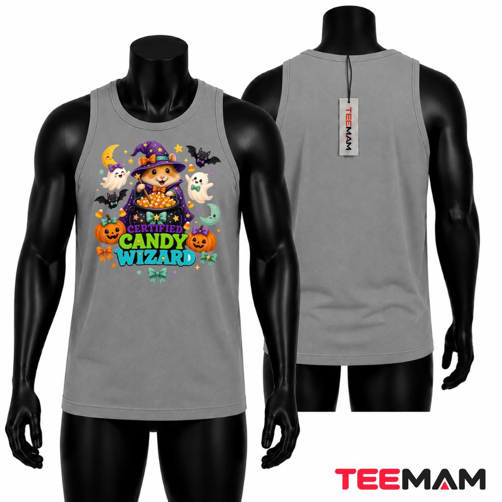 Halloween Witch Hamster Tank Top Cute Candy Wizard Halloween Witch Hamster Tank Top Cute Candy Wizard