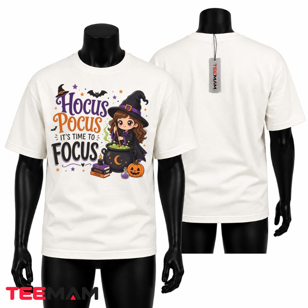 Halloween Witch T-Shirt Hocus Pocus Time Focus