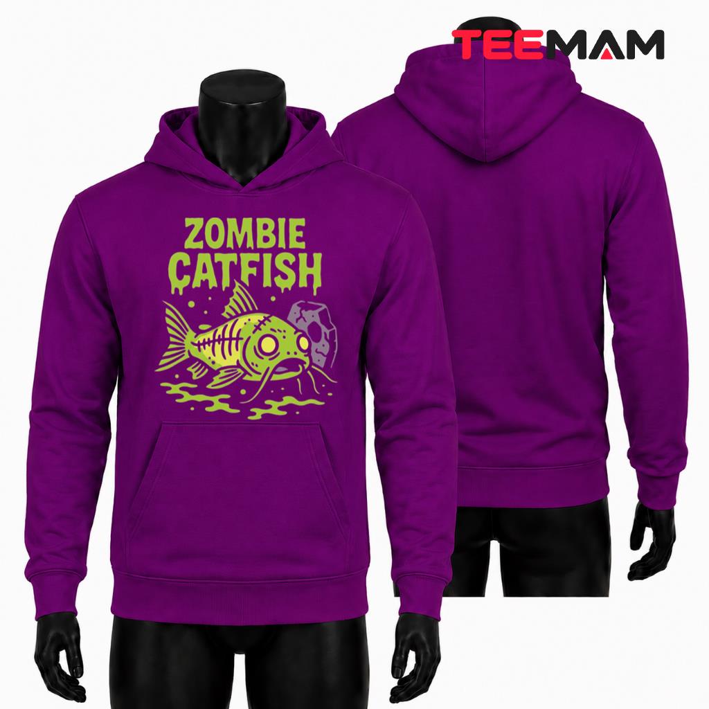 Halloween Zombie Catfish Hoodie Spooky Undead Fish Halloween Zombie Catfish Hoodie Spooky Undead Fish