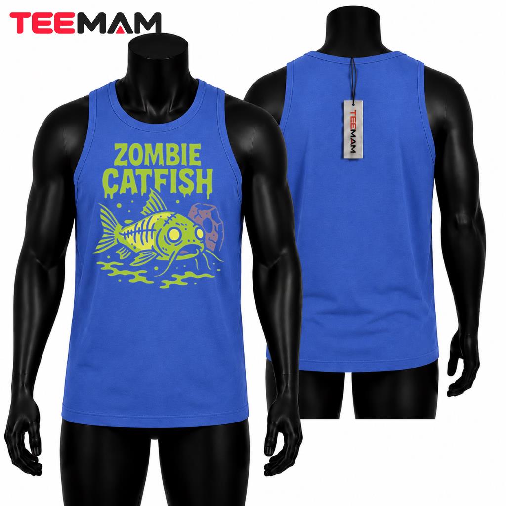 Halloween Zombie Catfish Tank Top Spooky Undead Fish Halloween Zombie Catfish Tank Top Spooky Undead Fish