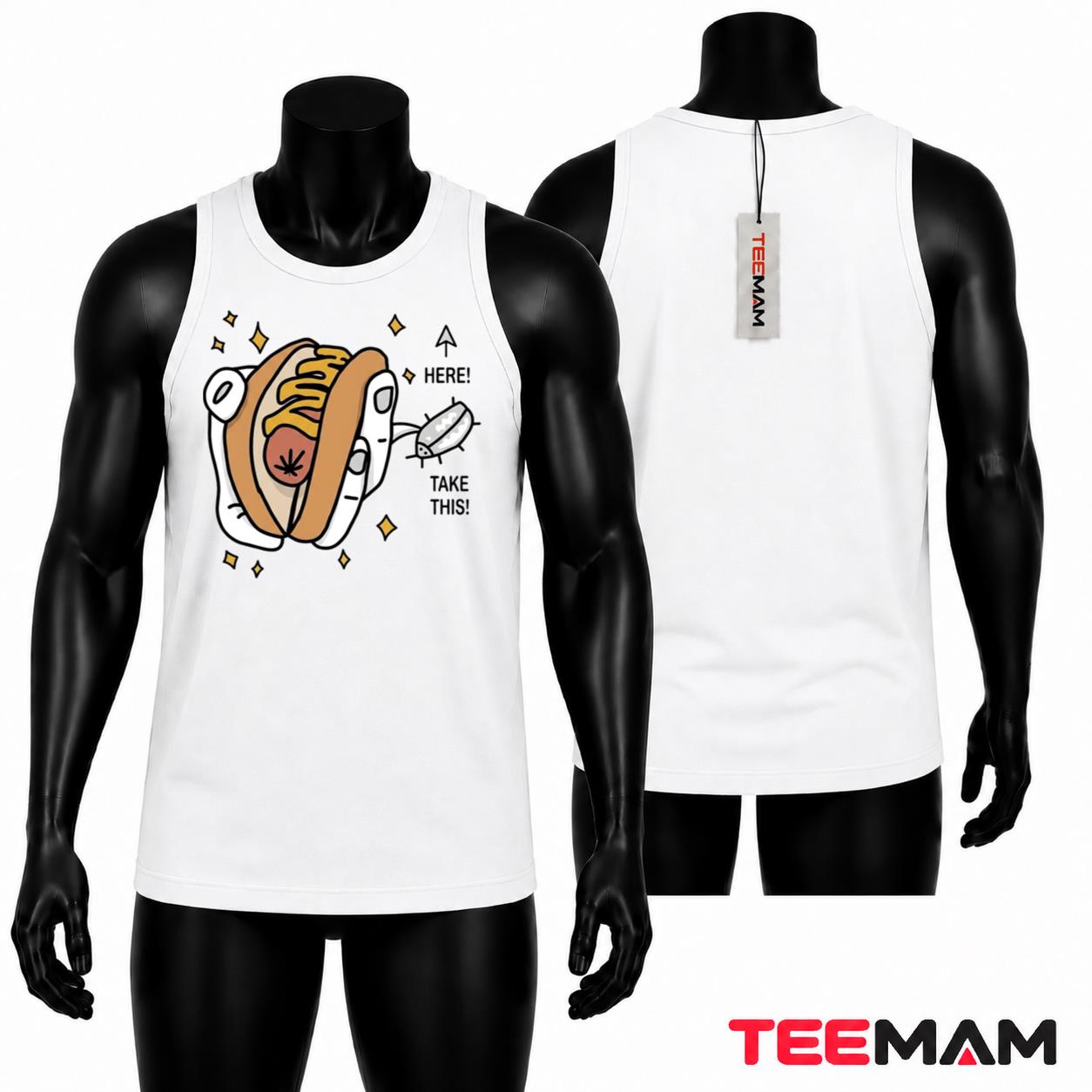 Here Take This Funny Hot Dog Tank Top Here Take This Funny Hot Dog Tank Top