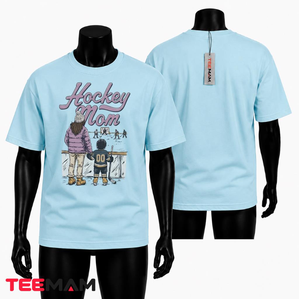 Hockey Mom Watching Son Game T-Shirt