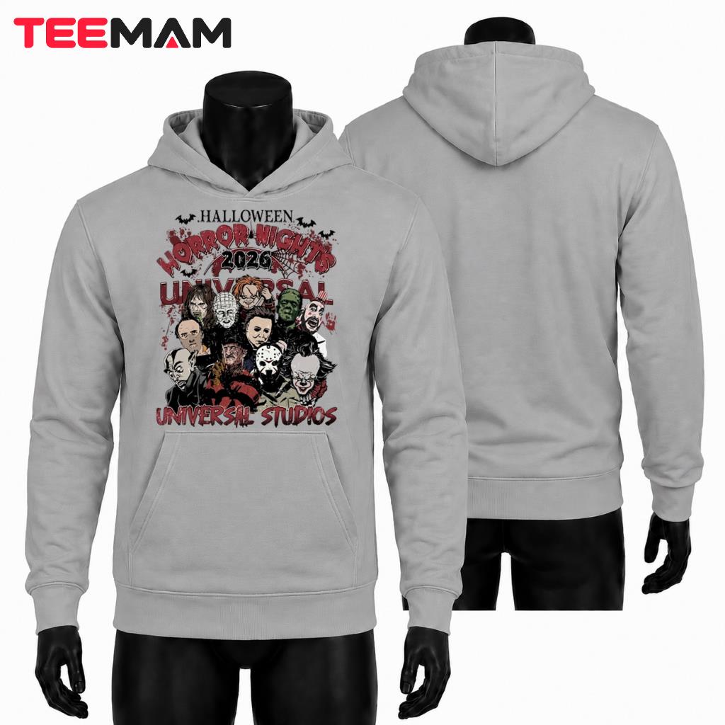 Horror Movie Characters Halloween Hoodie Horror Nights 2026 Universal Studios Horror Movie Characters Halloween Hoodie Horror Nights 2026 Universal Studios