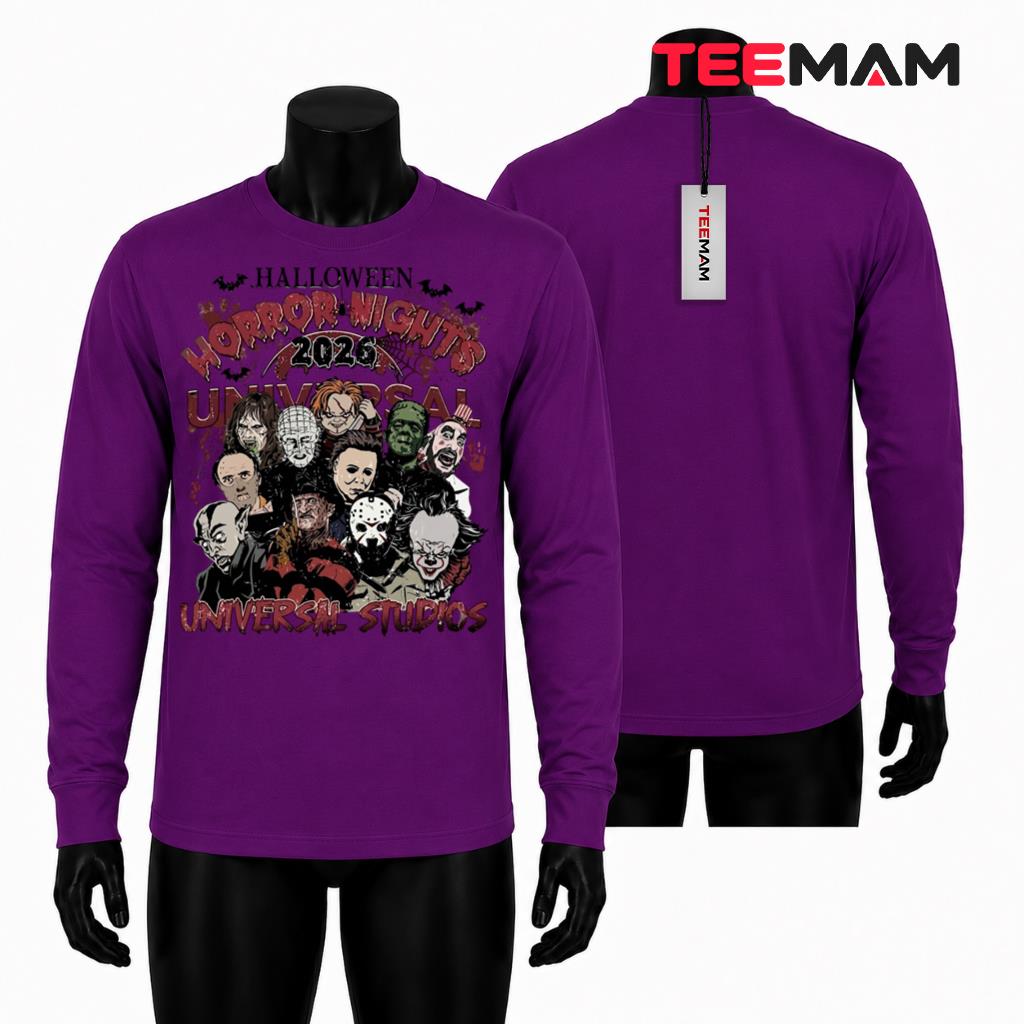 Horror Movie Characters Halloween Long Sleeve Horror Nights 2026 Universal Studios Horror Movie Characters Halloween Long Sleeve Horror Nights 2026 Universal Studios