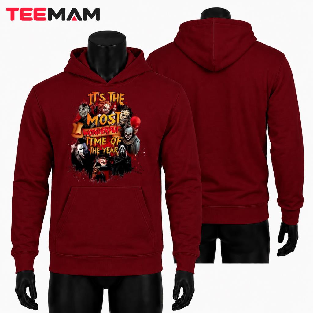 Horror Movie Characters Halloween Hoodie Its The Most Wonderful Time Of The Year Horror Movie Characters Halloween Hoodie Its The Most Wonderful Time Of The Year