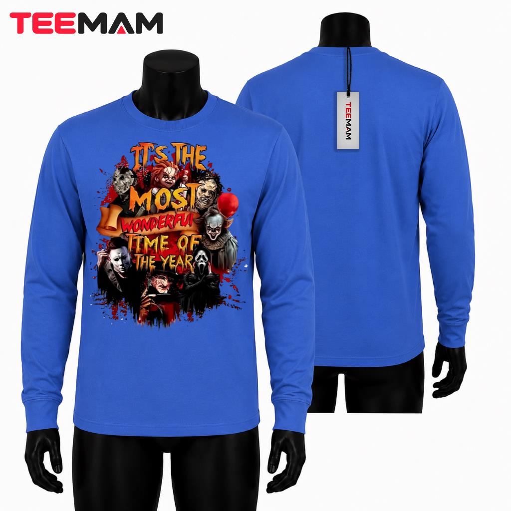 Horror Movie Characters Halloween Long Sleeve Its The Most Wonderful Time Of The Year Horror Movie Characters Halloween Long Sleeve Its The Most Wonderful Time Of The Year