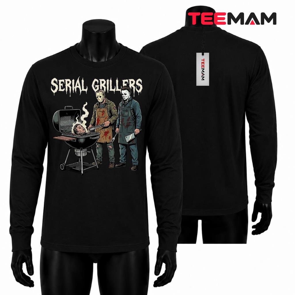 Horror Movie Characters Halloween Long Sleeve Serial Grillers BBQ Horror Movie Characters Halloween Long Sleeve Serial Grillers BBQ
