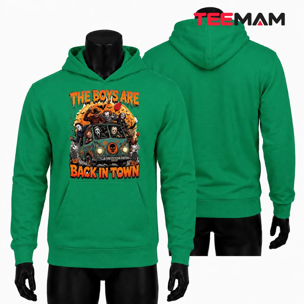 Horror Movie Characters Halloween Hoodie The Boys Are Back In Town Horror Movie Characters Halloween Hoodie The Boys Are Back In Town