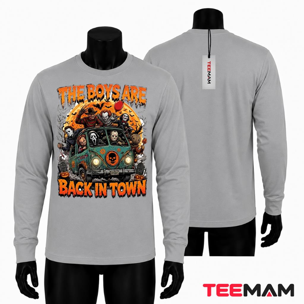 Horror Movie Characters Halloween Long Sleeve The Boys Are Back In Town Horror Movie Characters Halloween Long Sleeve The Boys Are Back In Town