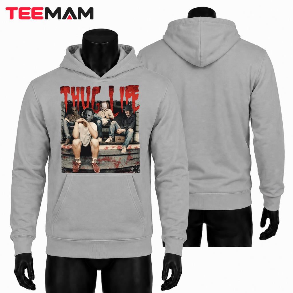 Horror Movie Characters Halloween Hoodie Thug Life Porch Horror Movie Characters Halloween Hoodie Thug Life Porch
