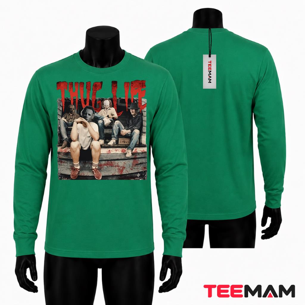 Horror Movie Characters Halloween Long Sleeve Thug Life Porch Horror Movie Characters Halloween Long Sleeve Thug Life Porch