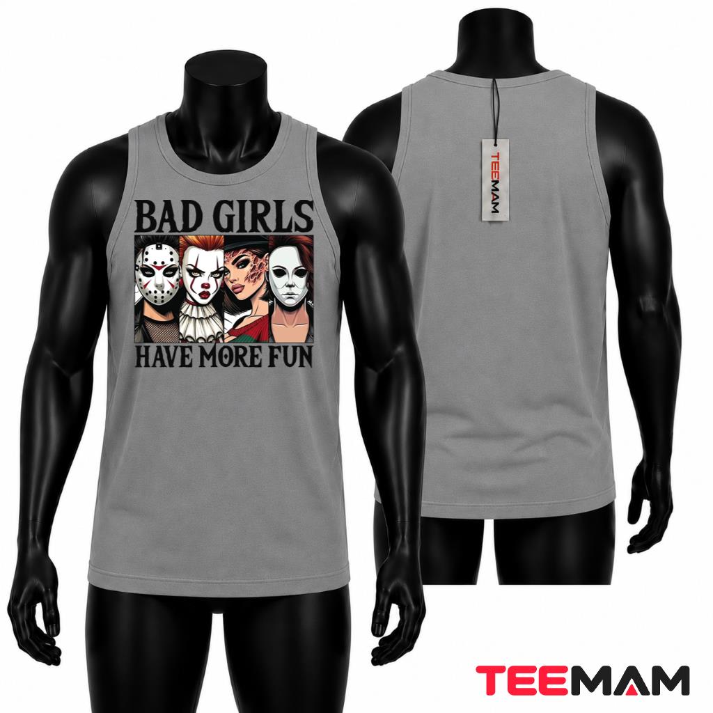 Horror Movie Halloween Tank Top Bad Girls Spooky Women Horror Movie Halloween Tank Top Bad Girls Spooky Women