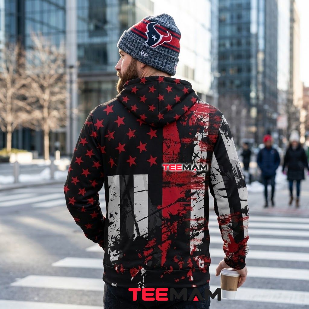 Houston Texans 3D Hoodie Star Flag Splash Design Version 3 Houston Texans 3D Hoodie Star Flag Splash Design Version 3