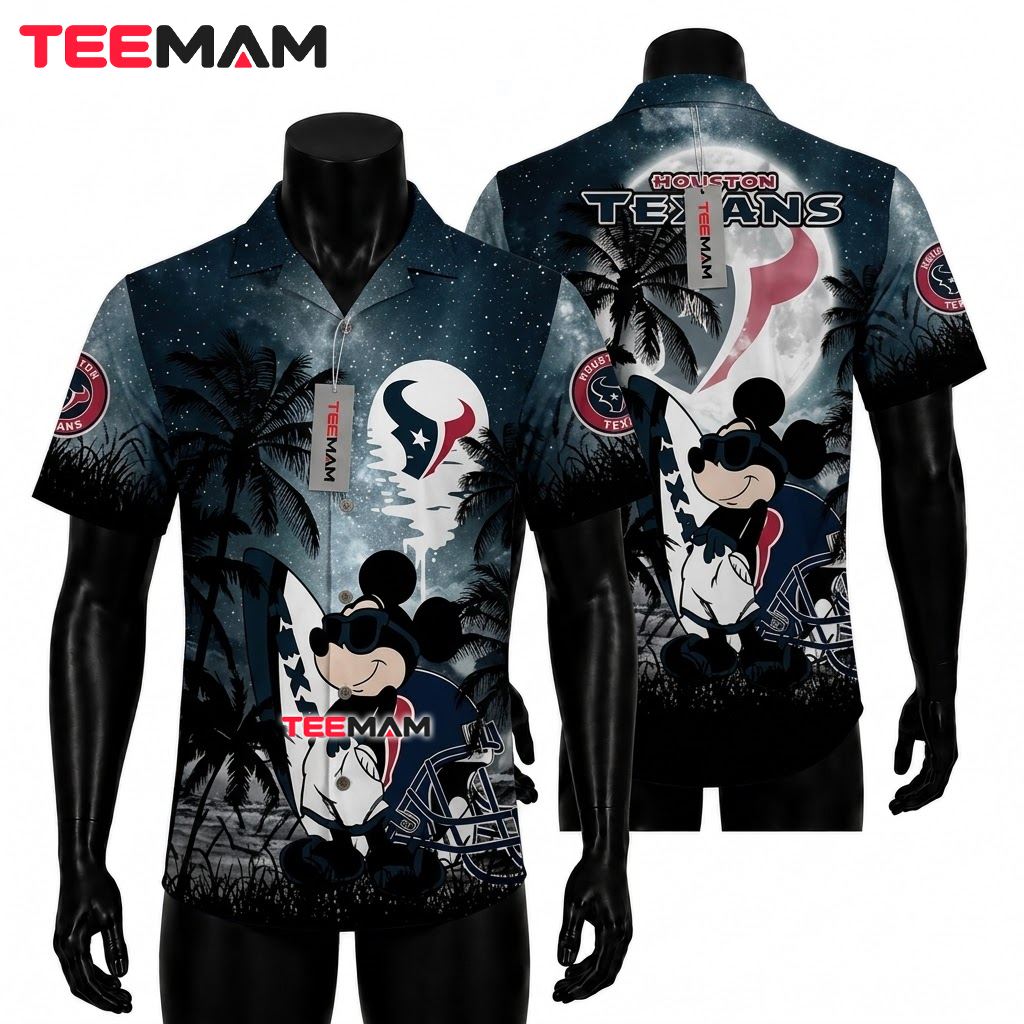 Houston Texans Hawaiian Shirt Baby Yoda Custom Name Battle Red