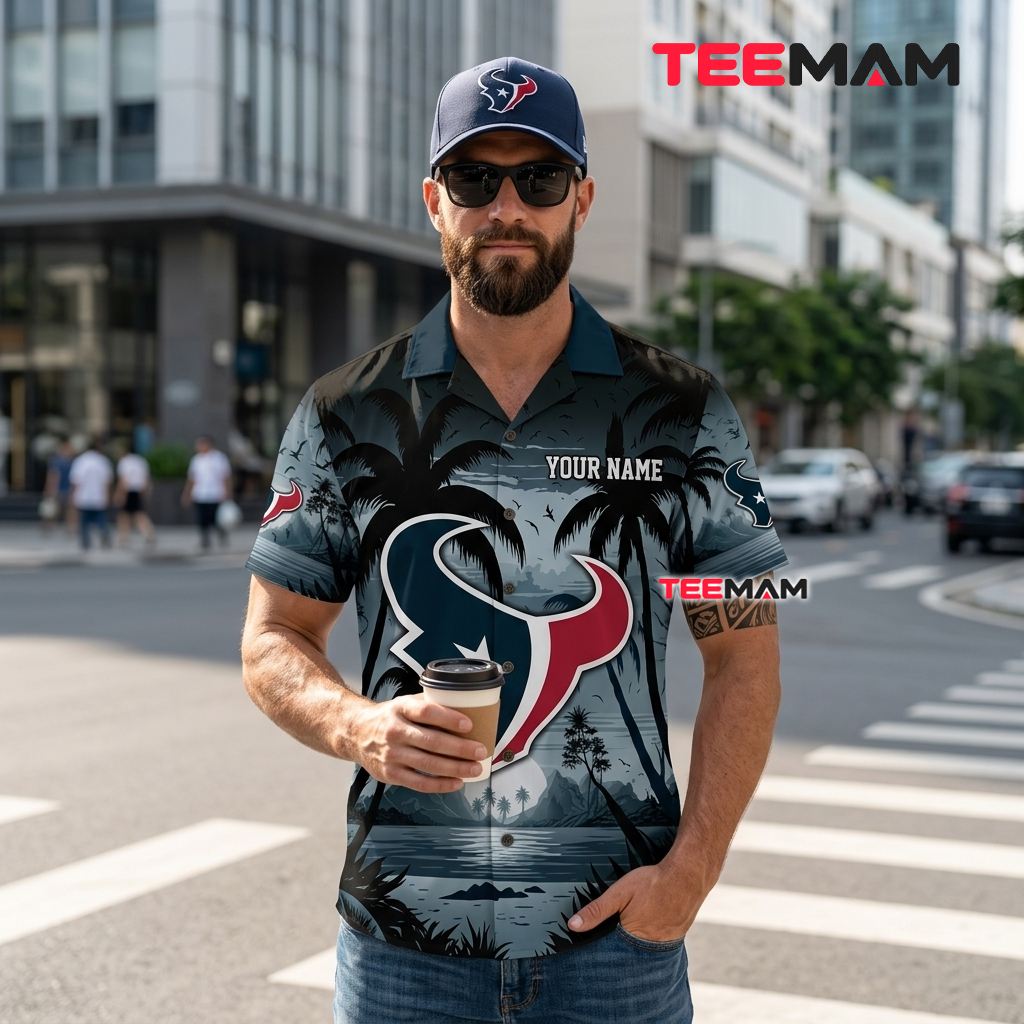Houston Texans Hawaiian Shirt Beetle Car Custom Name Back Houston Texans Hawaiian Shirt Beetle Car Custom Name Back