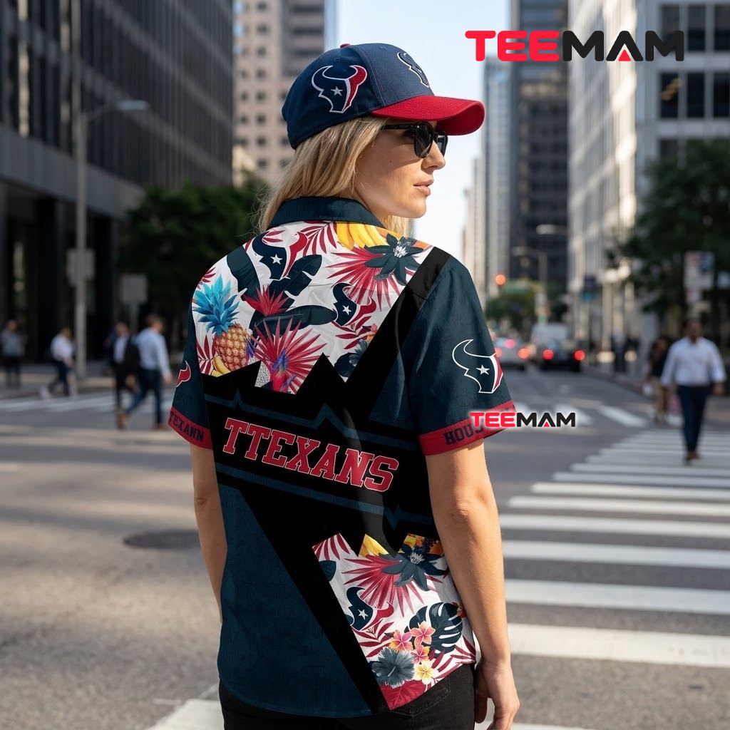 Houston Texans Tropical Shirt Zigzag Colorblock Tropical Fruit Version 3 Houston Texans Tropical Shirt Zigzag Colorblock Tropical Fruit Version 3