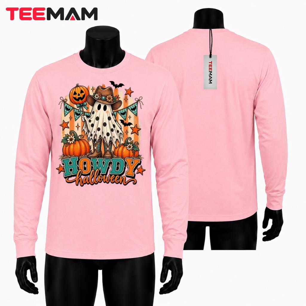 Howdy Halloween Long Sleeve Cowboy Ghost Western Pumpkin Howdy Halloween Long Sleeve Cowboy Ghost Western Pumpkin