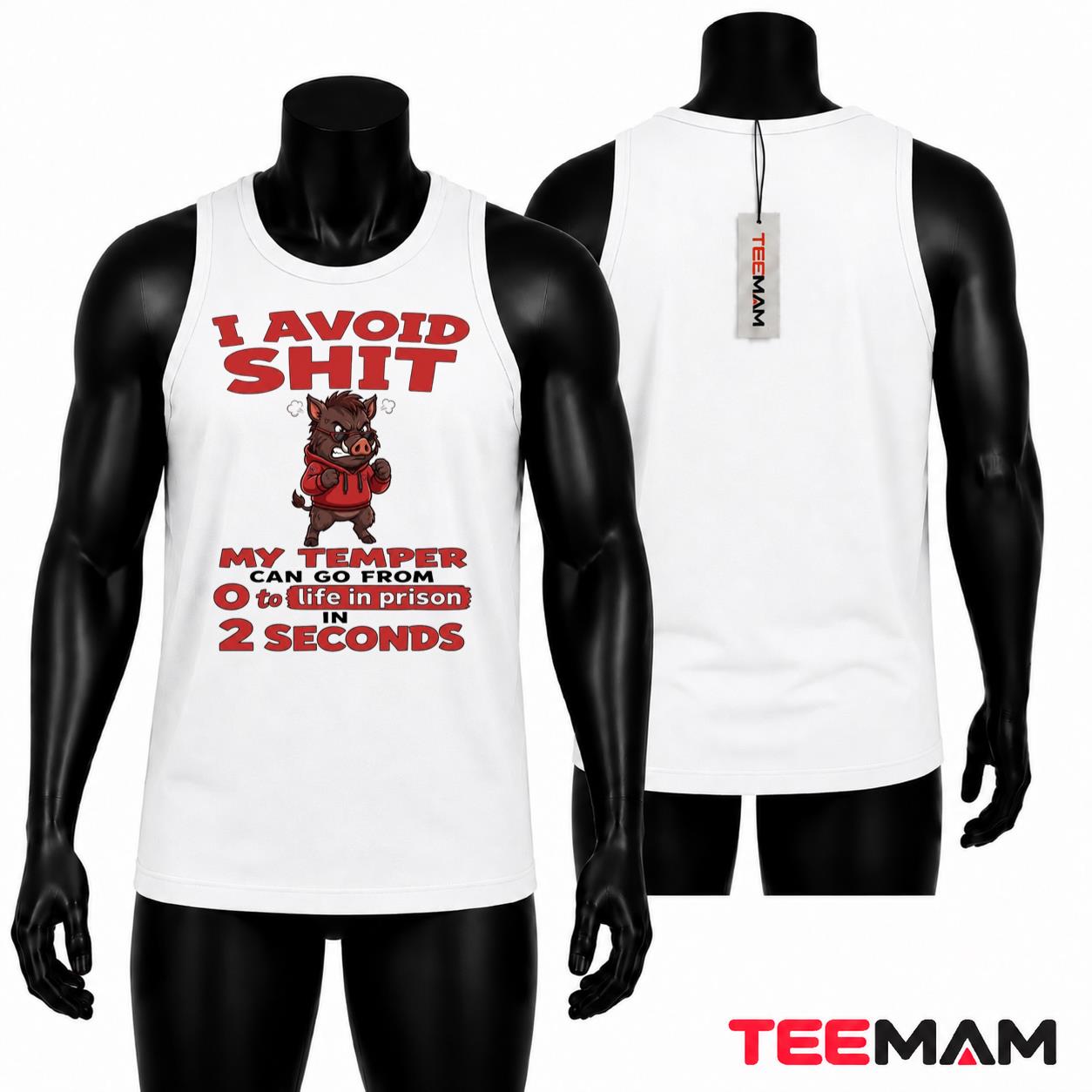 I Avoid Shit My Temper Life In Prison Tank Top I Avoid Shit My Temper Life In Prison Tank Top
