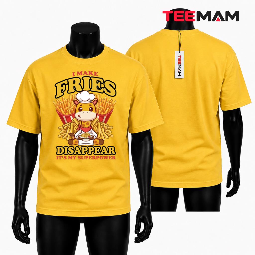 I Make Fries Disappear Superpower Giraffe T-Shirt