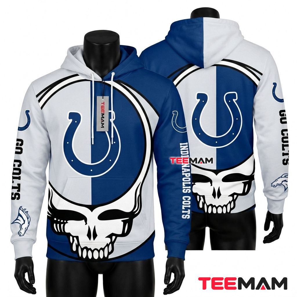 Indianapolis Colts 3D Hoodie Firefighter Courage Flame Badge