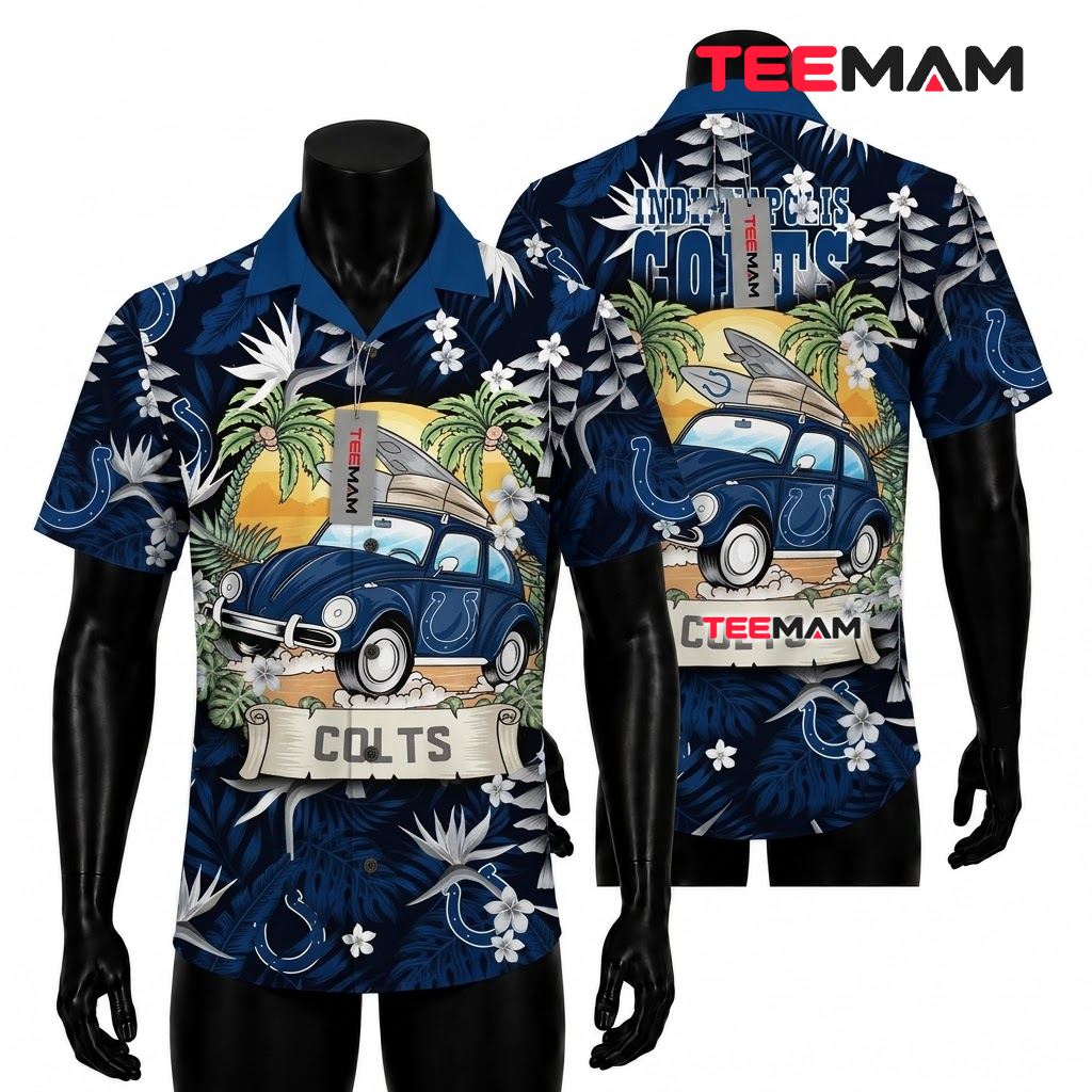 Indianapolis Colts Hawaiian Shirt Custom Name Grim Reaper