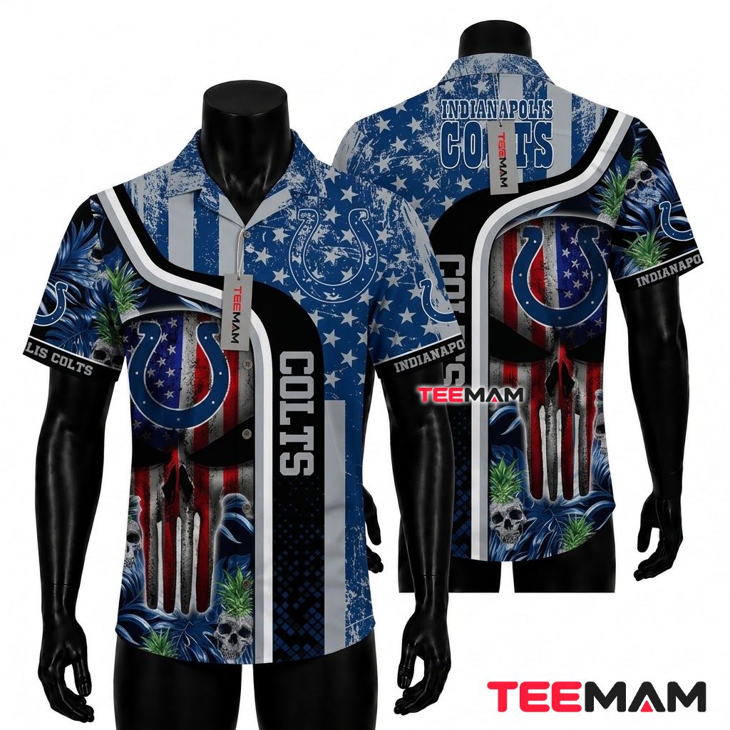 Indianapolis Colts Hawaiian Shirt Rose Horseshoe Blue Bloom Indianapolis Colts Hawaiian Shirt Rose Horseshoe Blue Bloom