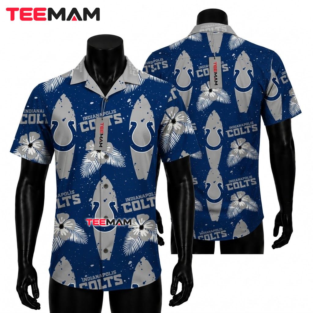 Indianapolis Colts Hawaiian Shirt Surfboard Set Combo Front