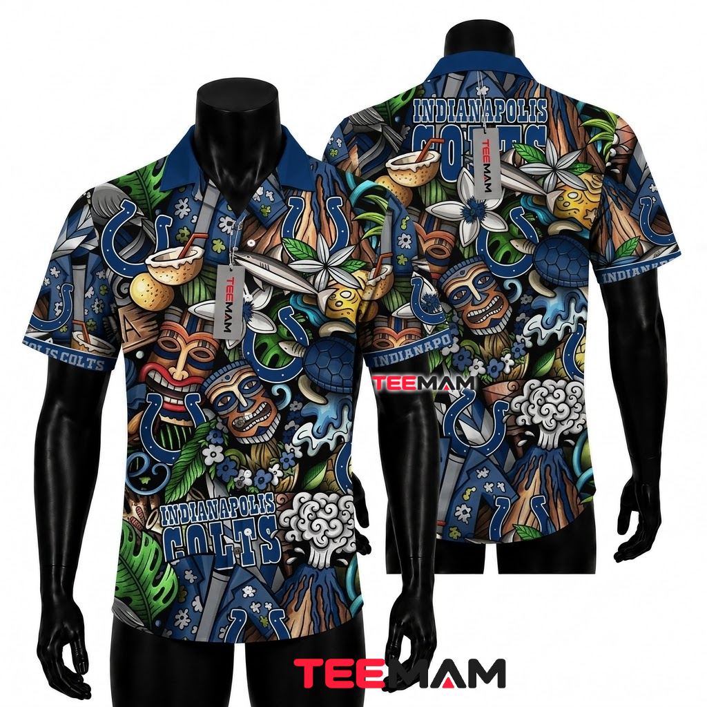Indianapolis Colts Hawaiian Shirt Surfboard Set Combo