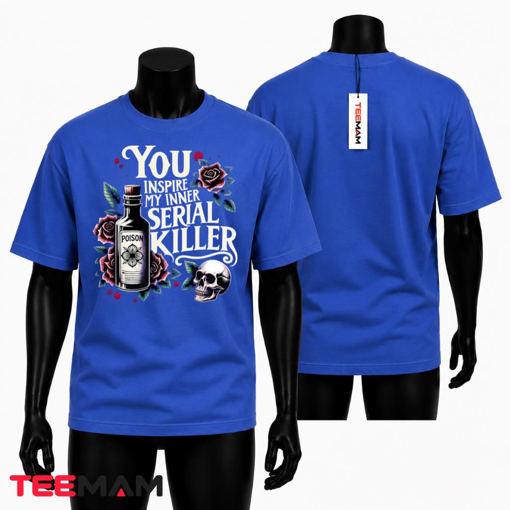 Inner Serial Killer T-Shirt Gothic Poison Skull Rose