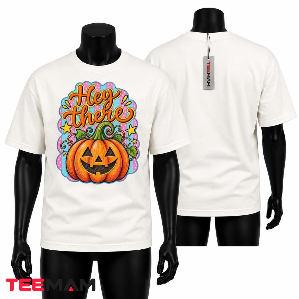 Jack O Lantern Halloween T-Shirt Hey There Cute Pumpkin