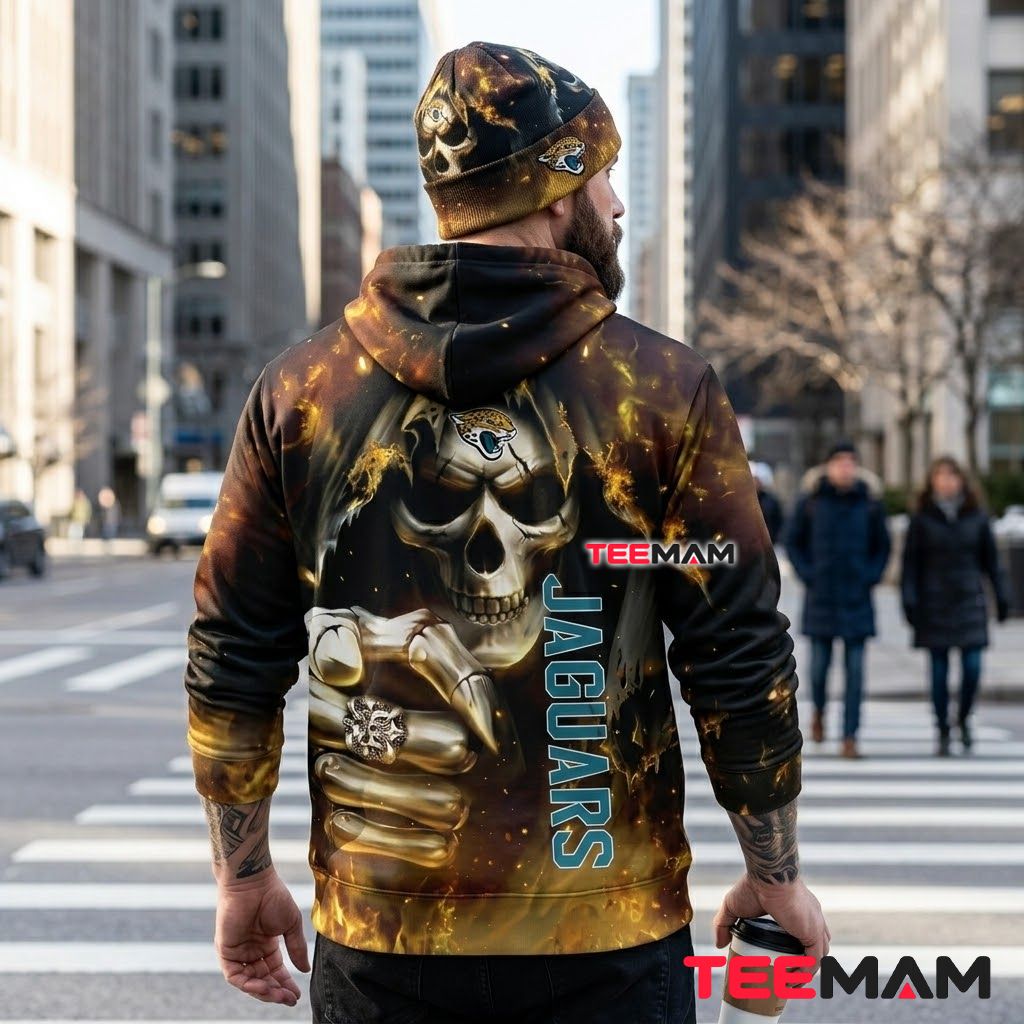 Jacksonville Jaguars 3D Hoodie Flaming Skull Fist Bump Version 3 Jacksonville Jaguars 3D Hoodie Flaming Skull Fist Bump Version 3