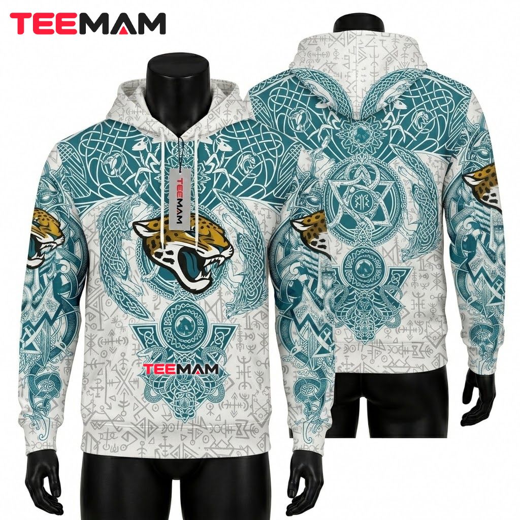 Jacksonville Jaguars 3D Hoodie Torn Flag Camo Claw
