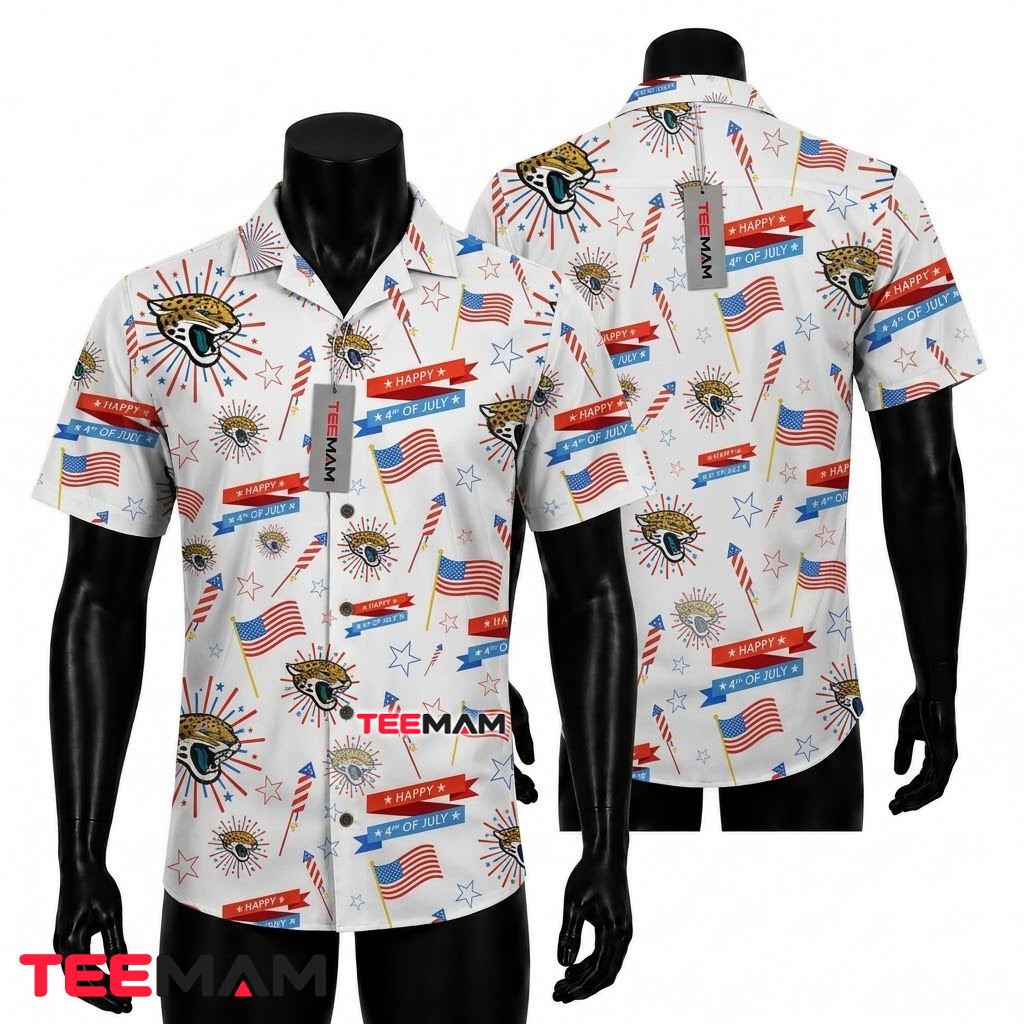 Jacksonville Jaguars Hawaiian Shirt 4th Of July Front