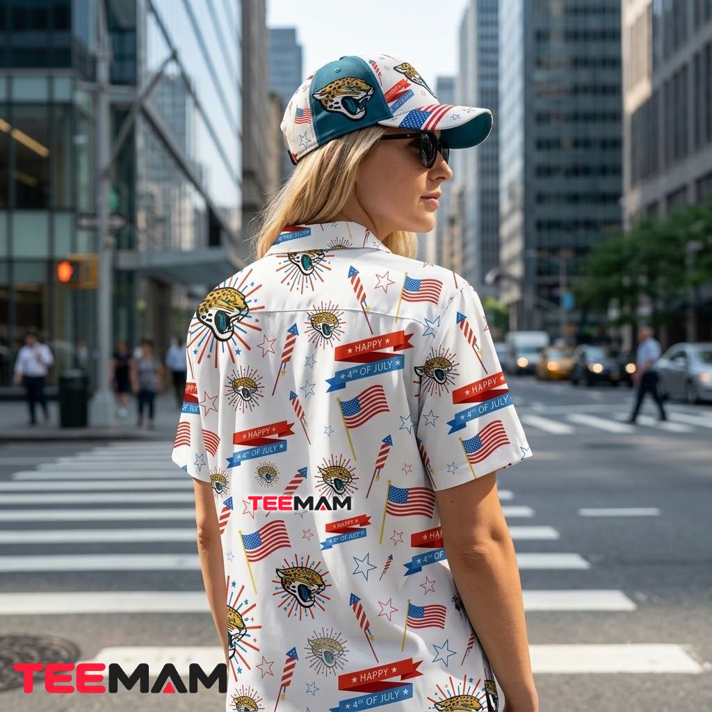 Jacksonville Jaguars Hawaiian Shirt 4th Of July Version 3 Jacksonville Jaguars Hawaiian Shirt 4th Of July Version 3