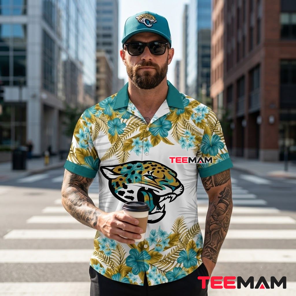 Jacksonville Jaguars Hawaiian Shirt Golden Hibiscus Back Jacksonville Jaguars Hawaiian Shirt Golden Hibiscus Back
