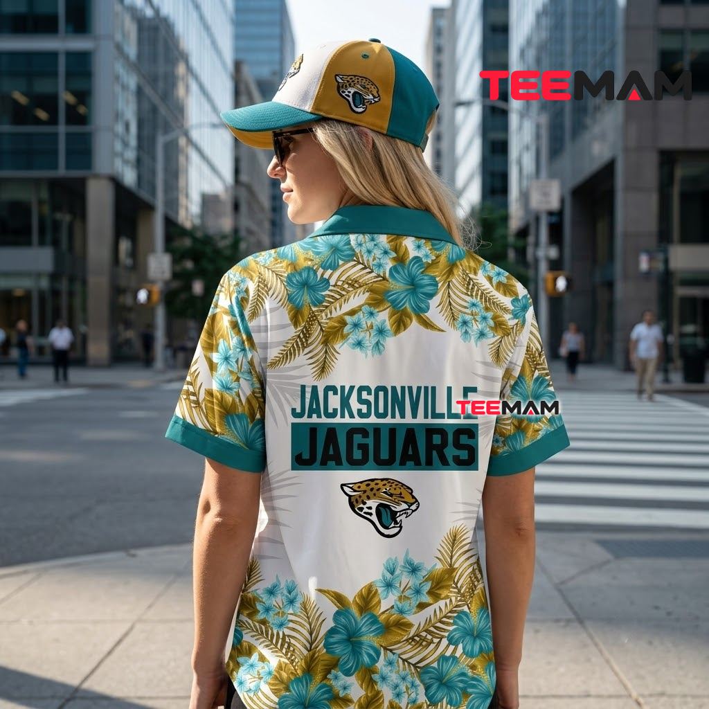 Jacksonville Jaguars Hawaiian Shirt Golden Hibiscus Version 3 Jacksonville Jaguars Hawaiian Shirt Golden Hibiscus Version 3