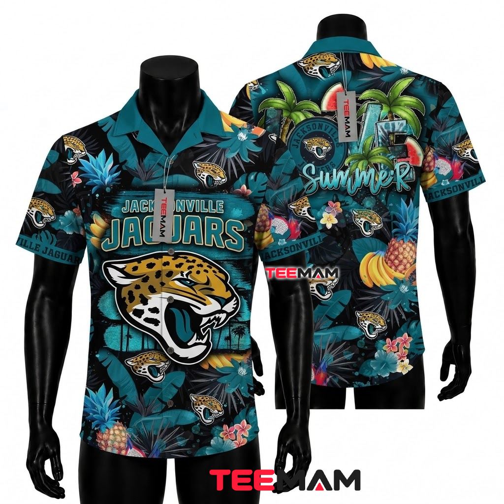 Jacksonville Jaguars Hawaiian Shirt Summer Fruit Front