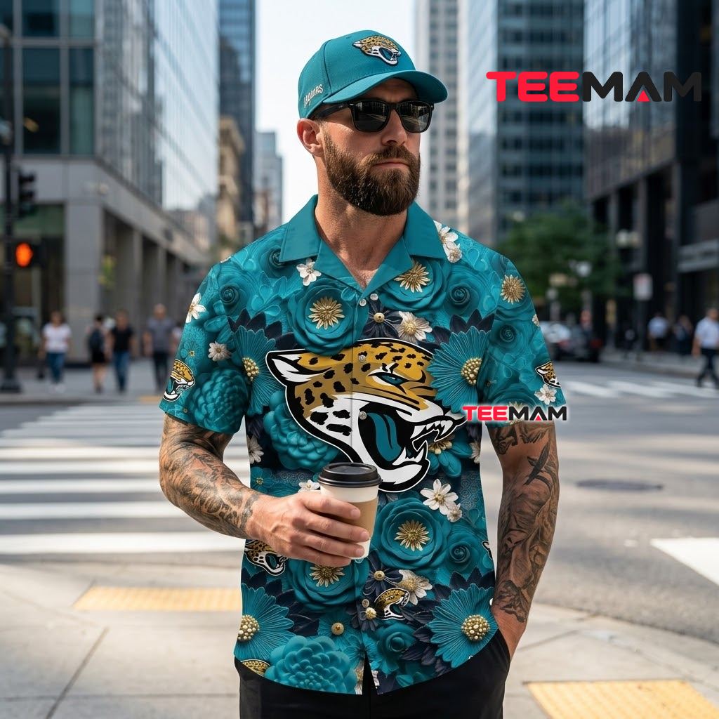 Jacksonville Jaguars Tropical Shirt 3D Embossed Tropical Back Jacksonville Jaguars Tropical Shirt 3D Embossed Tropical Back