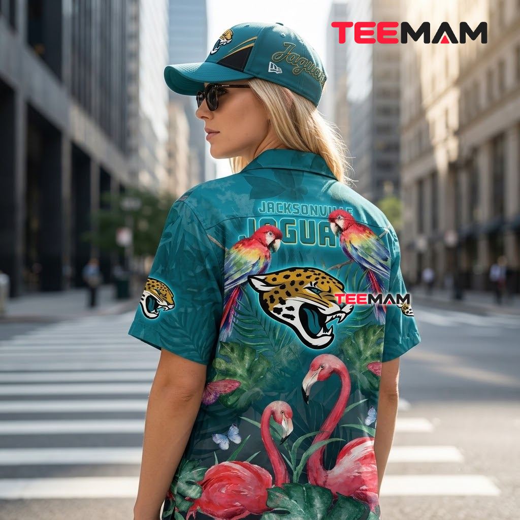 Jacksonville Jaguars Tropical Shirt Flamingo Parrot Version 3 Jacksonville Jaguars Tropical Shirt Flamingo Parrot Version 3