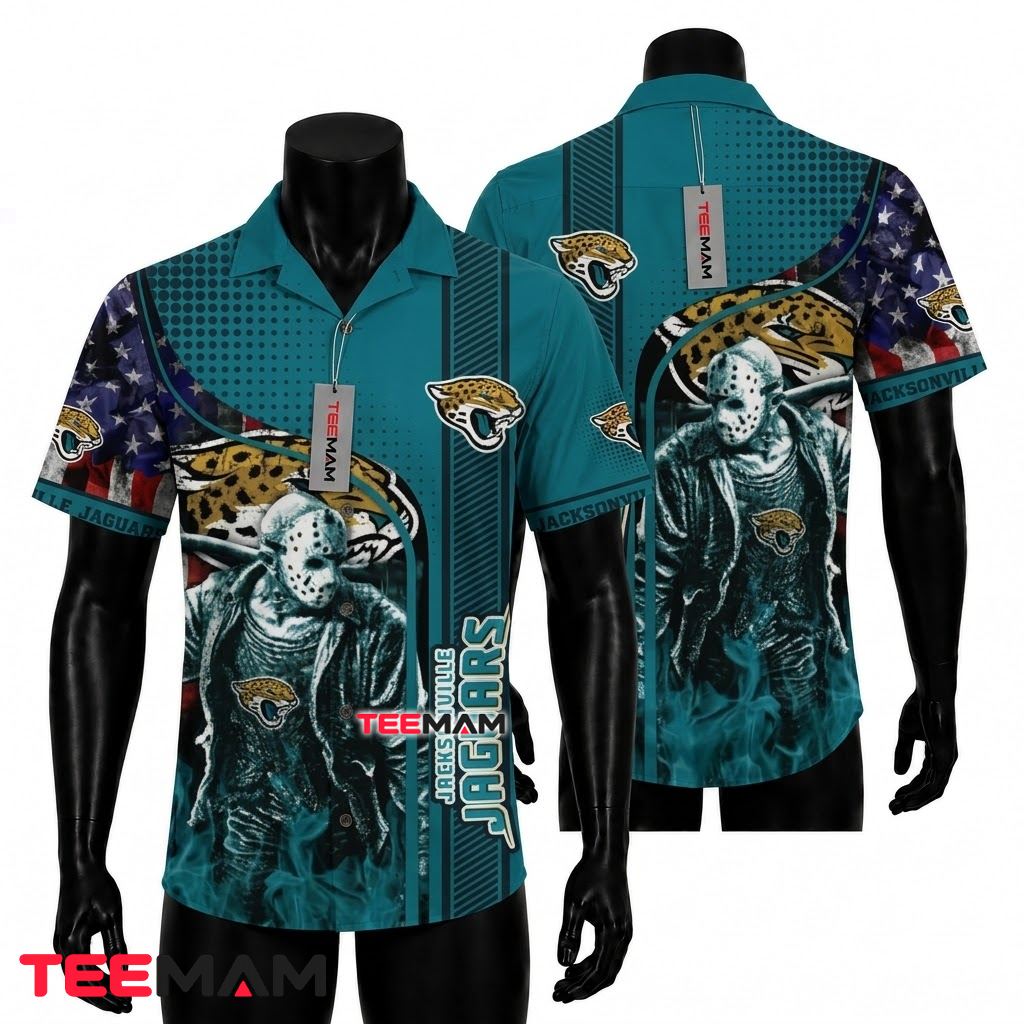 Jacksonville Jaguars Tropical Shirt Halloween Horror Front