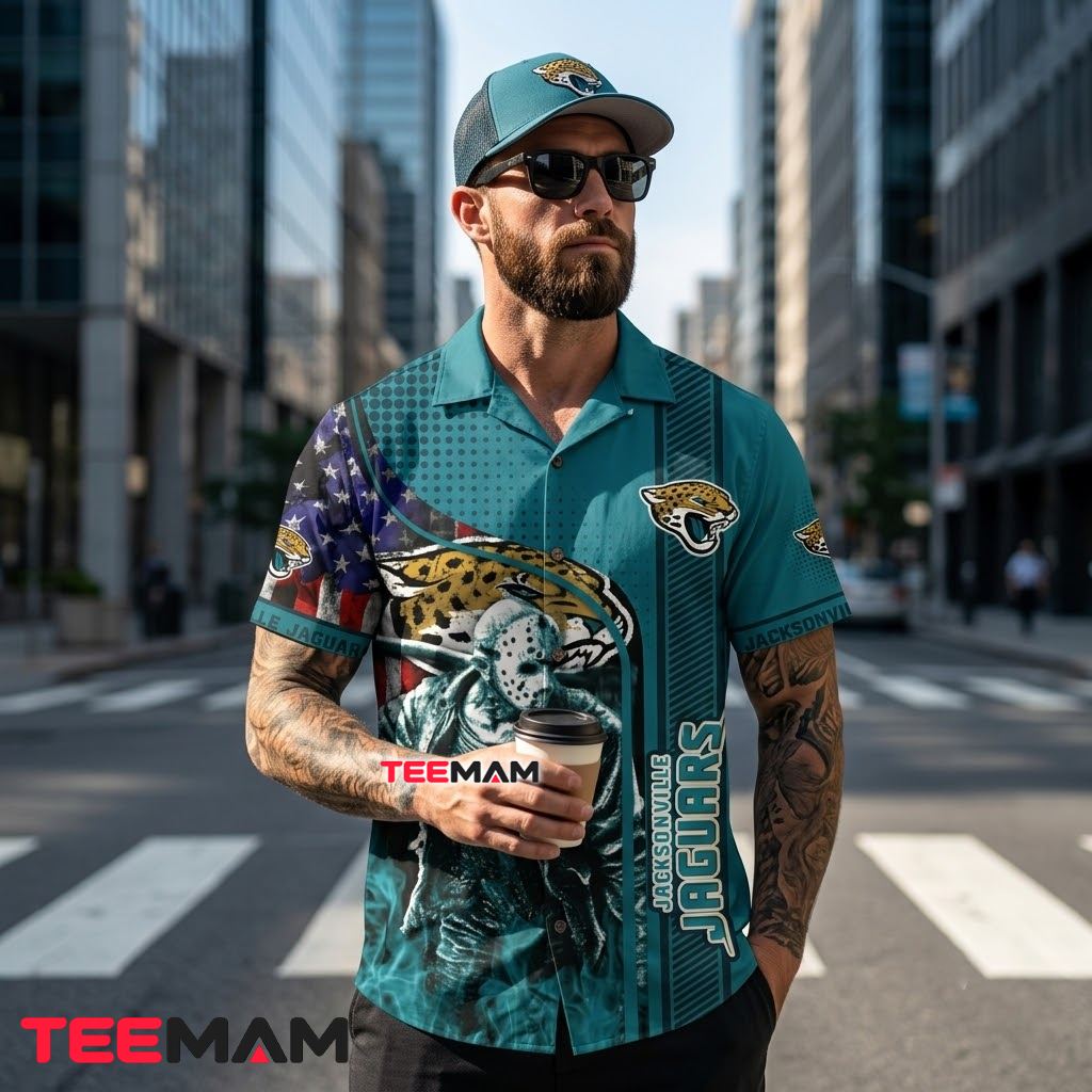 Jacksonville Jaguars Tropical Shirt Halloween Horror Back Jacksonville Jaguars Tropical Shirt Halloween Horror Back