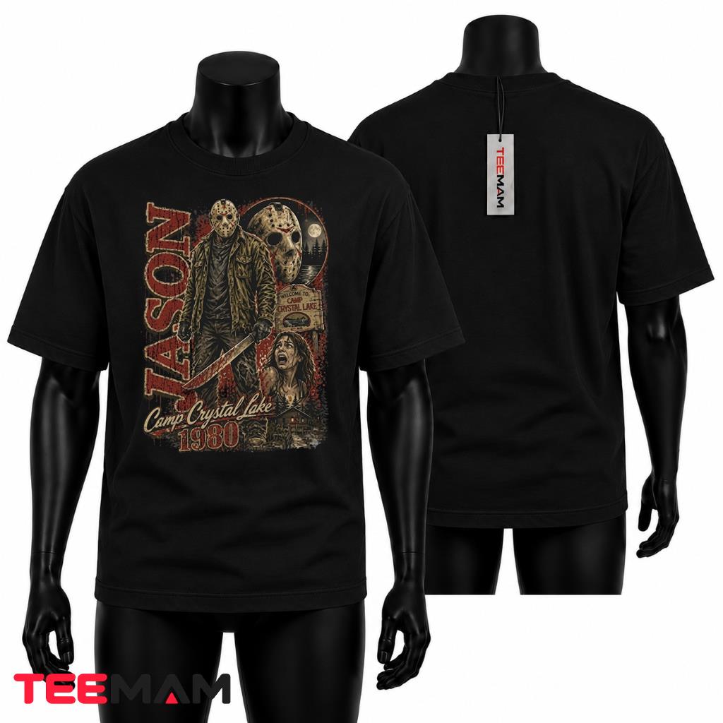 Jason Voorhees Halloween T-Shirt Camp Crystal Lake