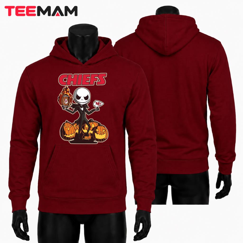 Kansas City Chiefs Halloween Hoodie Jack Skellington Pumpkin Kansas City Chiefs Halloween Hoodie Jack Skellington Pumpkin