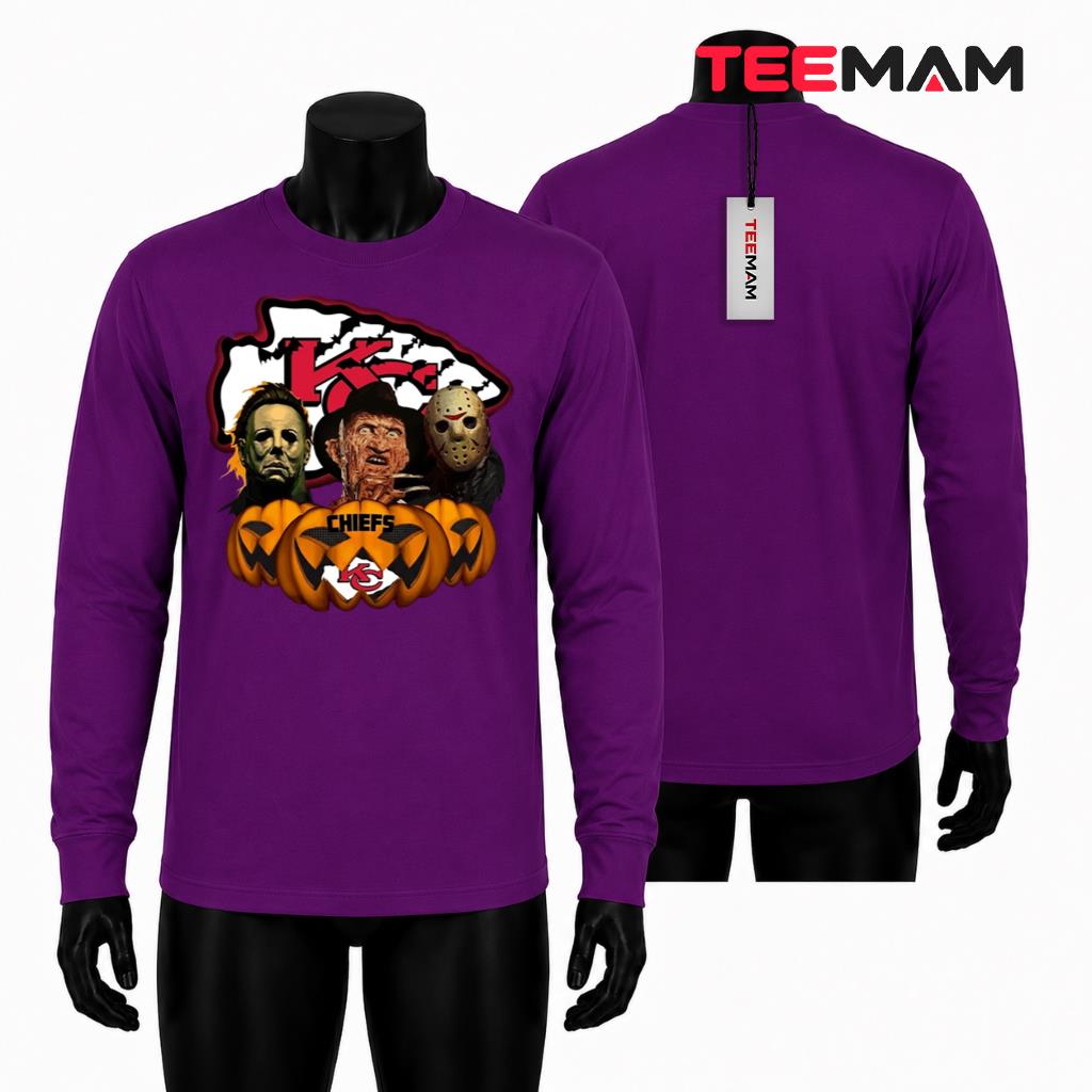 Kansas City Chiefs Halloween Long Sleeve Michael Freddy Jason Kansas City Chiefs Halloween Long Sleeve Michael Freddy Jason