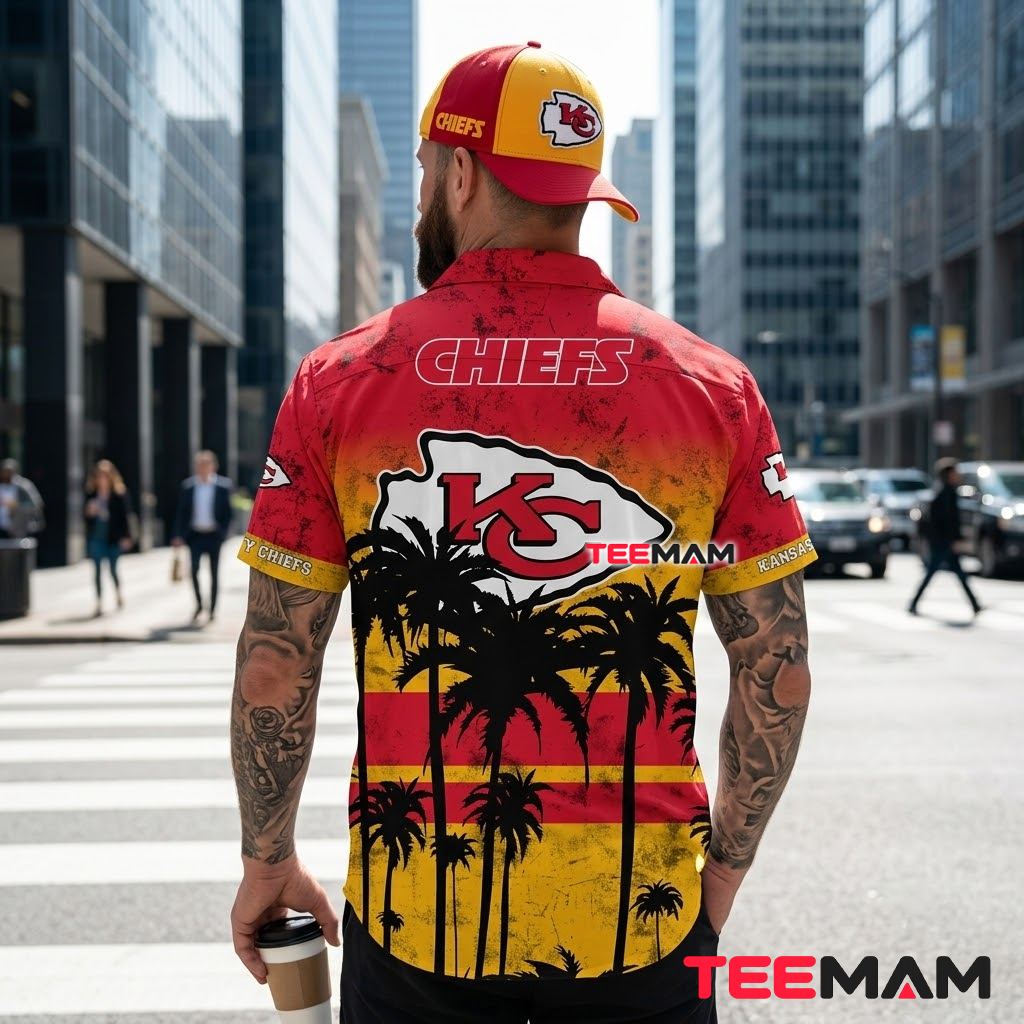 Kansas City Chiefs Hawaiian Shirt Coconut Tree Version 3 Kansas City Chiefs Hawaiian Shirt Coconut Tree Version 3