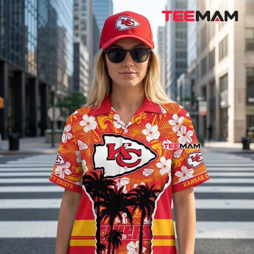 Kansas City Chiefs Hawaiian Shirt Palm Tree Back Kansas City Chiefs Hawaiian Shirt Palm Tree Back