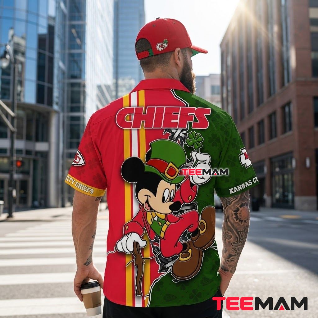 Kansas City Chiefs Hawaiian Shirt St Patrick's Version 3 Kansas City Chiefs Hawaiian Shirt St Patrick's Version 3